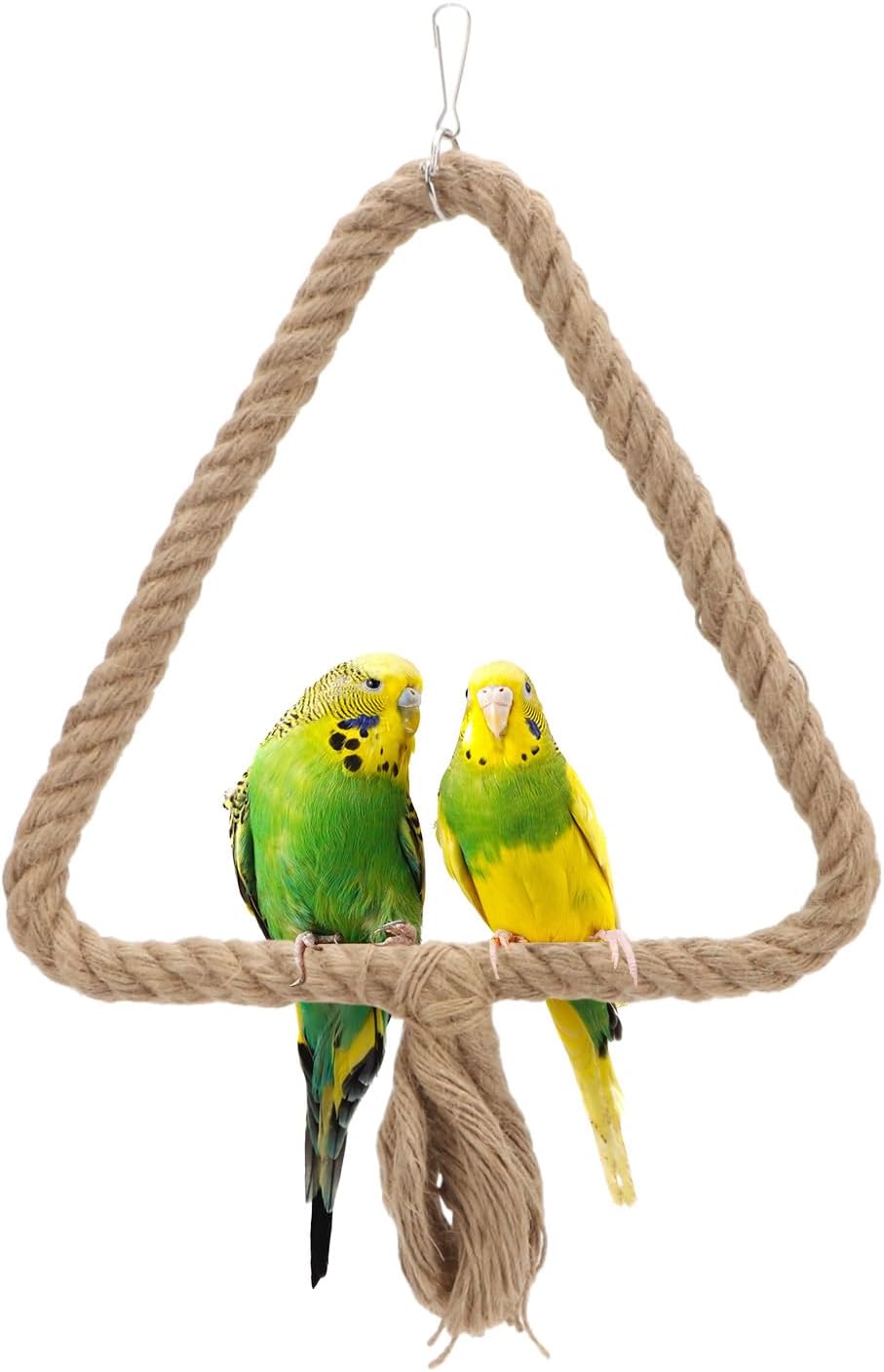 Bird Rope Swing Toy Parrot Climbing Perch Stand for Cockatiel Conure - C: Triangle