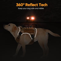 Heavy-Duty Tactical Dog Harness for Large Dogs, No Pull Adjustable Reflective Pet Vest with Molle System, K9 Military-Grade Control for Service Training, Outdoor & 10+ Breeds, Desert Camo, X-Large