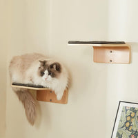2 Set Cat Wall Steps, Wooden Cat Climbing Shelf for Wall - Steps - image 3