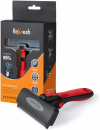 Deshedding Brush for Short/Medium-Hair Dogs & Cats - red / Large