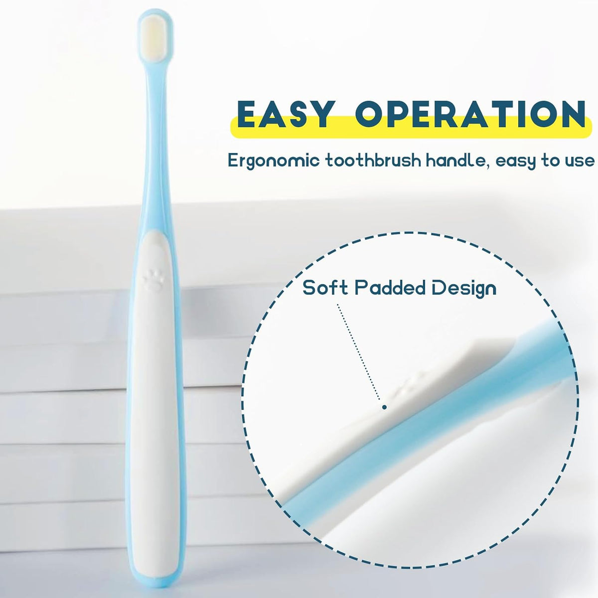 Small dog and cat toothbrush kit with 2 micro-head extra soft brushes - view 4