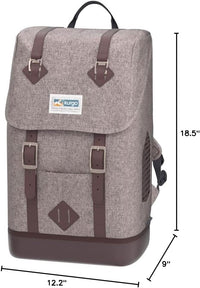 Kurgo Dog Carrier Backpack for Small Pets - Dogs & Cats | TSA Airline Approved | Cat | Hiking or Travel | Waterproof Bottom | G-Train | Ruck Sack | Heather Grey