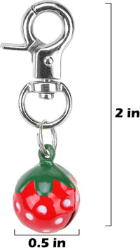 Cat Bell 2 Pack, Pet Collar Bells for Cats and Dogs - Strawberry / Small - image 3