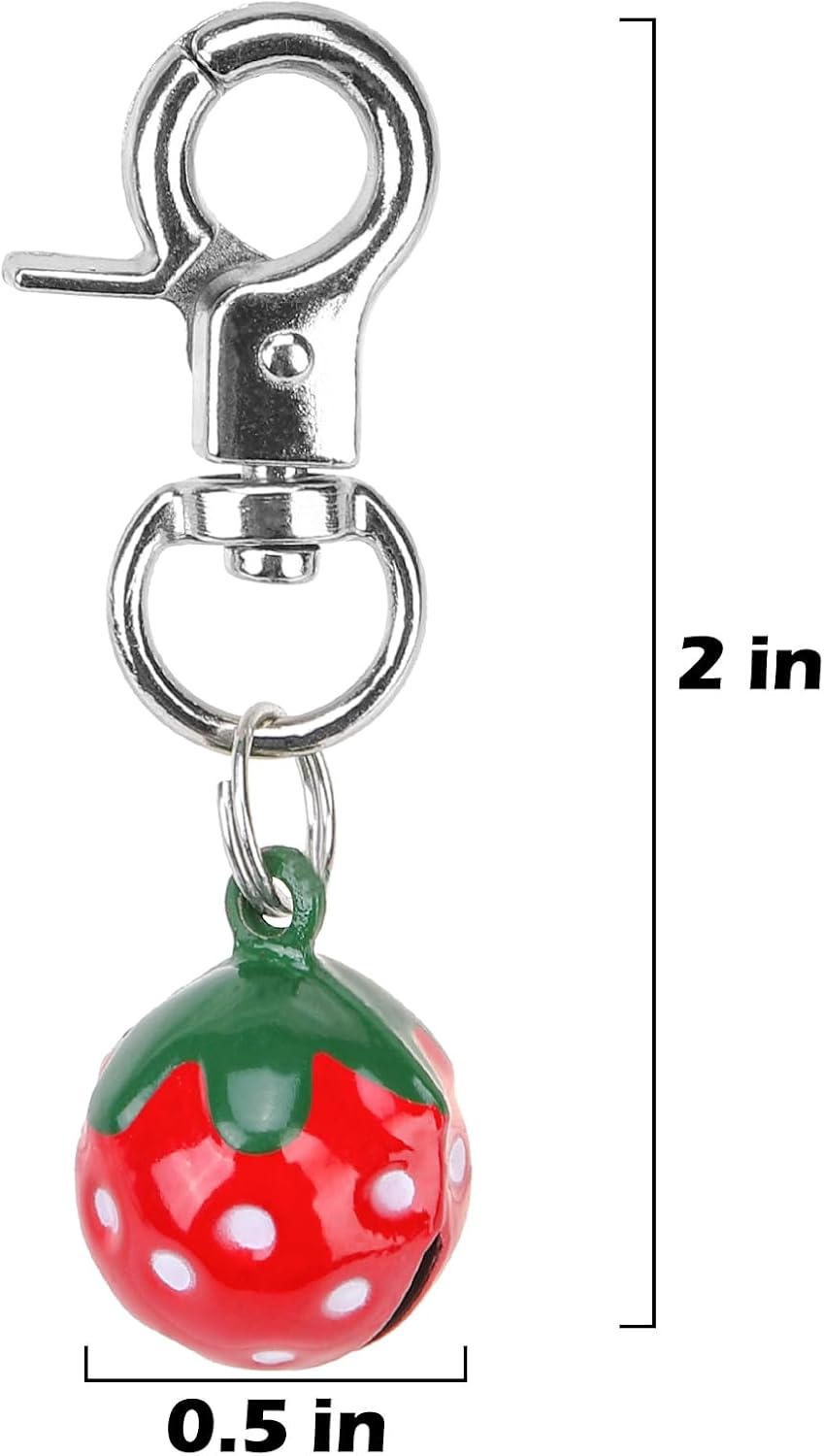 Cat Bell 2 Pack, Pet Collar Bells for Cats and Dogs - Strawberry / Small - image 3