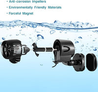 AQQA Wave Maker Pump, 2100GPH Aquarium Circulation Pump 360 Degree Rotatable Submersible Powerhead Pump with Magnet Suction Base for Marine and Freshwater Aquariums (15W)