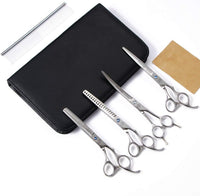 Professional Dog Grooming Scissors Set - 7 Inch (Pack of 5) / Silver - image 2