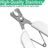 Professional Small Cat and Dog Nail Clippers Sharp Blades Stainless Steel Pet Nail Trimmers with Safety Lock to Avoid Injury for Cats Rabbits Dogs Small Animals