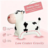 INPANY Bouncy Bull, Cow Hopper for Cowboys, Kid Gifts Toy - Black and White - image 3