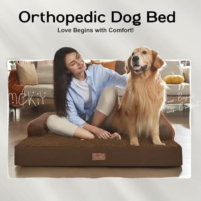 Small Dog Bed and Cat Sofa Waterproof Orthopedic Dog Beds for Small Dogs Cat Bed Comfy Pet Couch Sofa Beds with Washable Removable Cover & Non-Slip Bottom