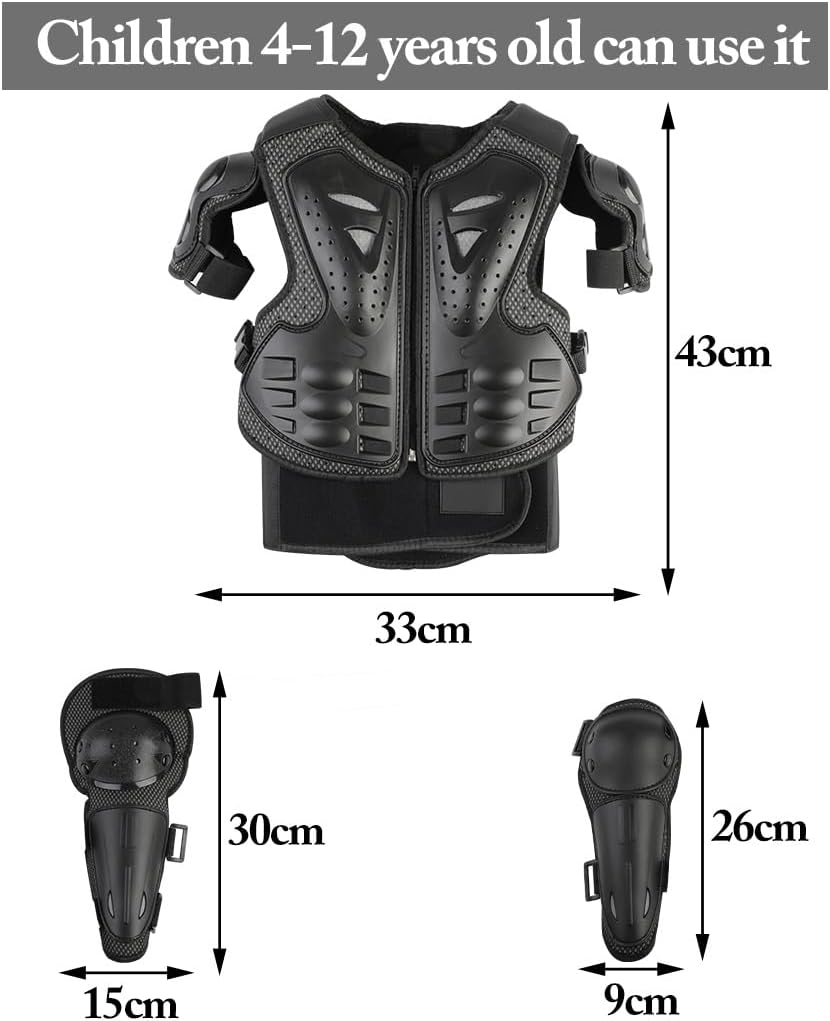 JUSTDOLIFE youth dirt bike gear set with chest protector, knee and elbow pads - view 18