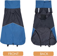 Barkworthies Dog Raincoat - X-Small / Blue+Black - image 4