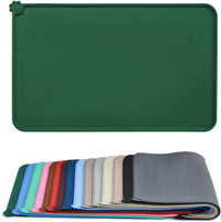 AUDWUD Waterproof Silicone Pet Feeding Mats - Hunter Green / 28" x 18"