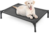 Garnpet Elevated Dog Bed for Large Dogs - Dark Grey / Large