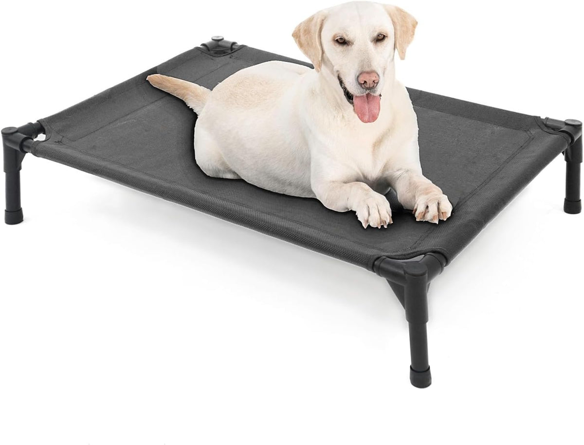 Garnpet Elevated Dog Bed for Large Dogs - Dark Grey / Large