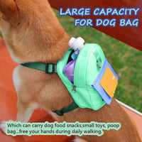Dog Backpack Harness with Leash - Small / Green - image 2