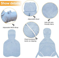 Medium to Large Size Dog Bathrobe, Quick Drying Super Absorbent Used for After Bathing, Warm Dog Towels, Adjustable Hoodies and Belts for Pet Dogs Bath Clothes Products (Blue Jacquard, 4XL)