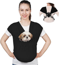 Supet Dog Sling Carrier for Small Pet - Black / Regular