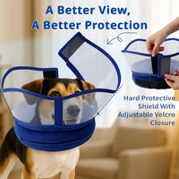 Soft Dog Cone Collar, Inflatable Donut Cones Alternative After Surgery with Anti-Lick Shield, for Large/Medium/Small Dogs to Stop Licking, Elizabethan Neck Ecollars of Shame, Comfy Pillow E Recovery