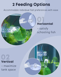 Pawfly 6 pack clear aquarium suction cups with clips for feeding veggies and holding plants - view 4