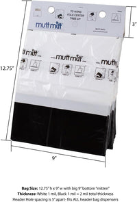Mutt Mitt 2-Ply Dog Waste Station Header Bags, 4 Headers - 1 Count (Pack of 800) / White/Black - image 2
