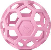 JW Pet HOL-ee Roller Dog Puzzle Ball, Large 5.5in - Pink / Large
