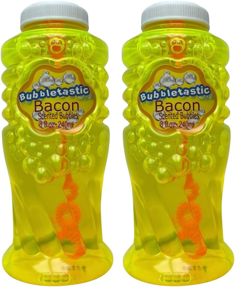 Bubbletastic bacon scented dog bubbles 2 pack with wands, 16 oz total