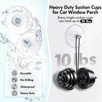 AMOSIJOY 4 Pack Cat Window Perch Strong Replacement Suction Cups - image 4