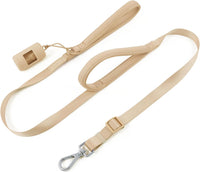Wisedog Two Handles Dog Leash, Lilac - Sand Color / M