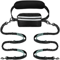 Hands Free Dog Leash for Two Dogs Walking, Running – Essentials for Dogs - Grey-Green / Medium
