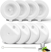 Baofum 8 pack gravity pet water fountain replacement filters with brush