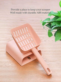 Kitty Litter Scoop, Cat Litter Scooper with Caddy - S-Pink - image 2