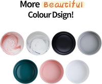 Dog Bowl Ceramic for Medium Large Breed, Heavy Weighted Dog Food Water Feeder Dish,8 in Non - Slip Modern Cute Extra Big Porcelain Pet Bowl Maze Marble Pink