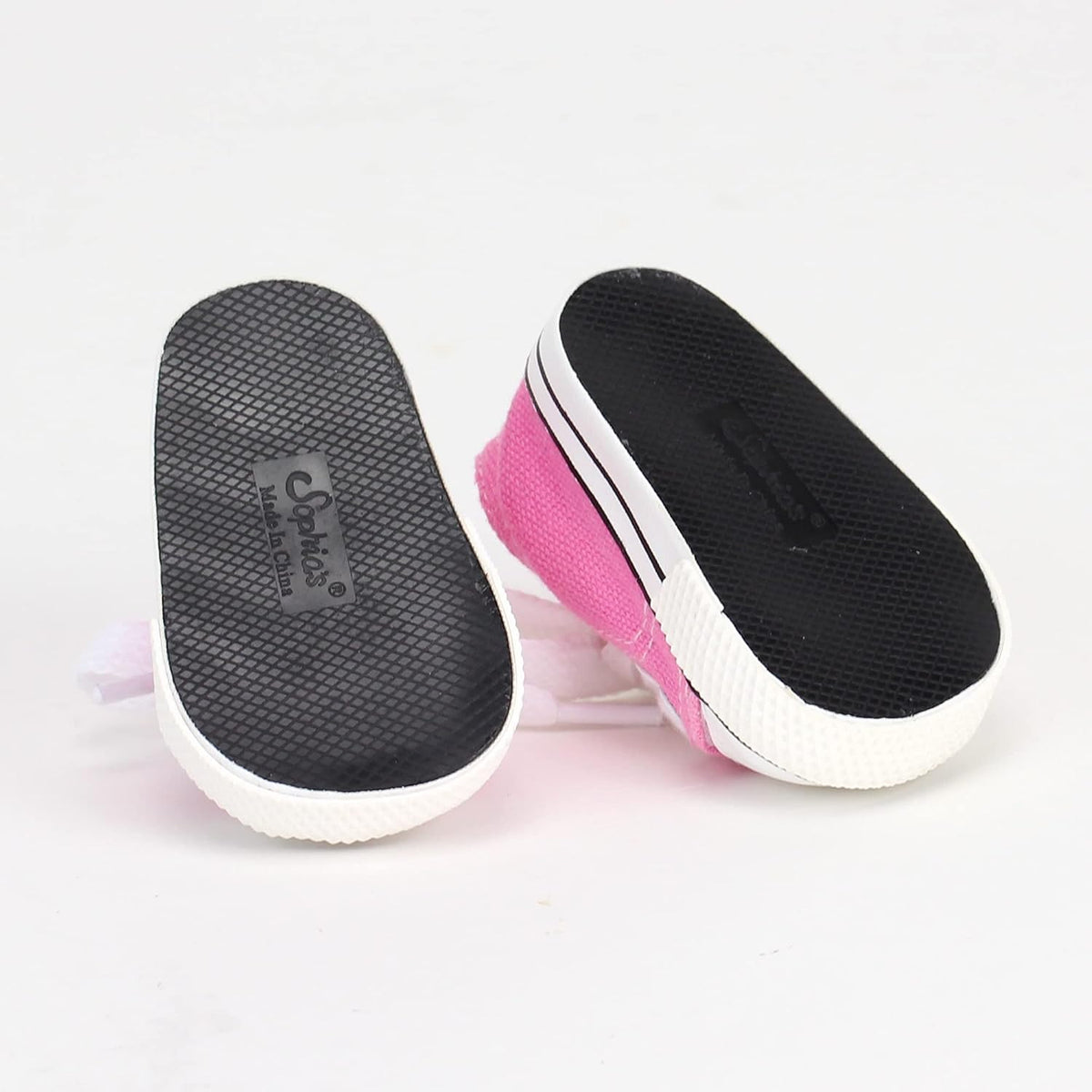 Sophia's Pink Canvas Sneaker with Laces and Imitation Leather Toe Cap - image 3