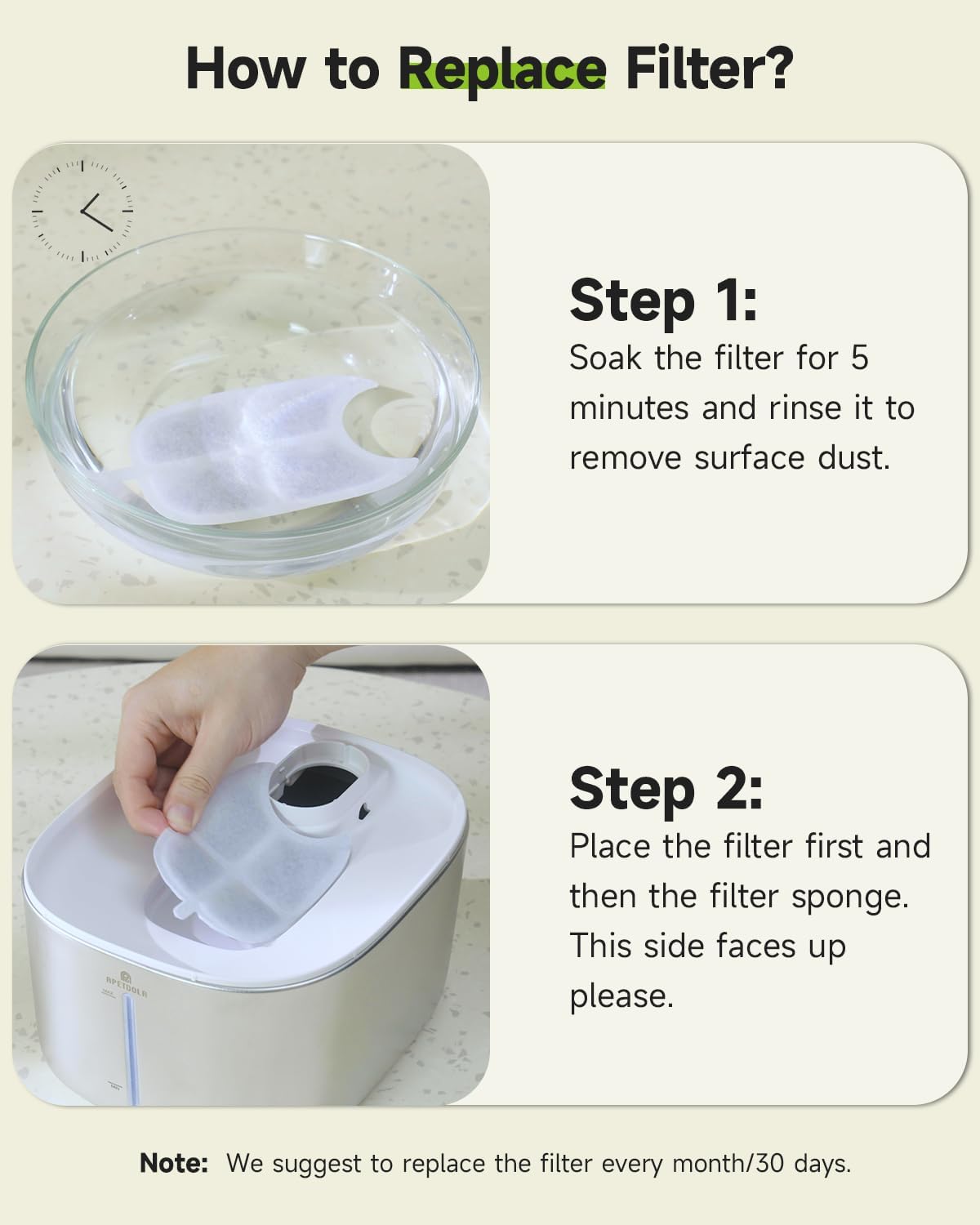 Wireless Cat Water Fountain Filter - 8 Filters & 32 Sponges + 8 Pump Filters - image 3