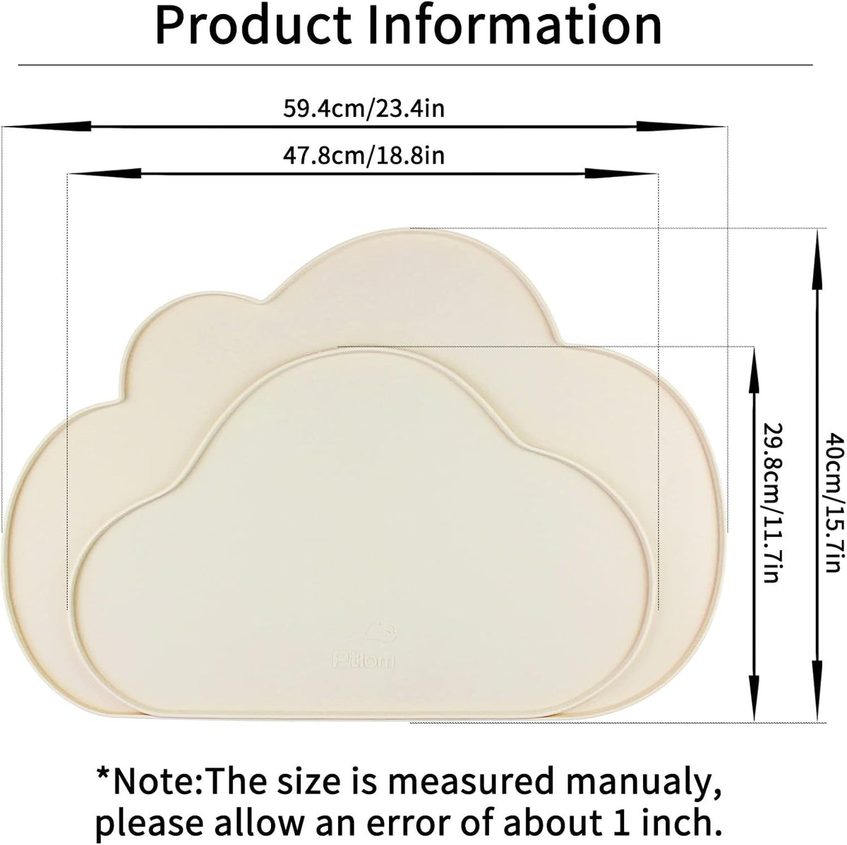 Silicone Pet Placemat for Dogs and Cats - 23.4"L x 15.7"W / Beige - image 2