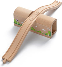 Payarma wooden train track accessories with double suspension bridge and tracks - view 2