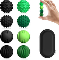 DGMDGS 8 silicone magnetic fidget balls in black and green textures - view 5
