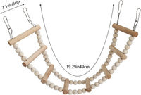Bird Ladder Bridge, Wooden Pet Hamster Climbing & Swing Toys - 8 Steps - 19.3 × 3.14 Inch - image 4