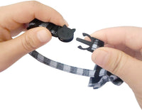 2 Pack/Set Cat Collar Breakaway with Cute Bow Tie and Bell for Kitty - Black+Pink / Plaid - image 3