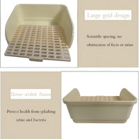 Large Rabbit Litter Box Corner Bedding Box Chinchilla Toilet Trainer - WHITE - image 3