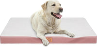 Washable Orthopedic Large Dog Bed with Removable Cover - Pink / 47.5"L x 29.0"W x 4.0"Th