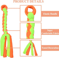 ASOCEA 3 Pack Dog Rope Toys Flirt Pole Replacement for Small Medium - Green+Yellow - image 3