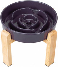 Elevated Slow Feeder Dog Bowl - Purple / 3.2 Cups