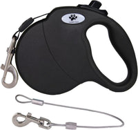 16ft Retractable Dog Leash for Large Breed Dogs up to 110 lbs - Medium / Black