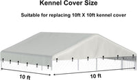 Outdoor Dog Kennel Cover 10'W x 10'L Replacement Covers - Beige / 10'W x 10'L x 1.8'H - image 2