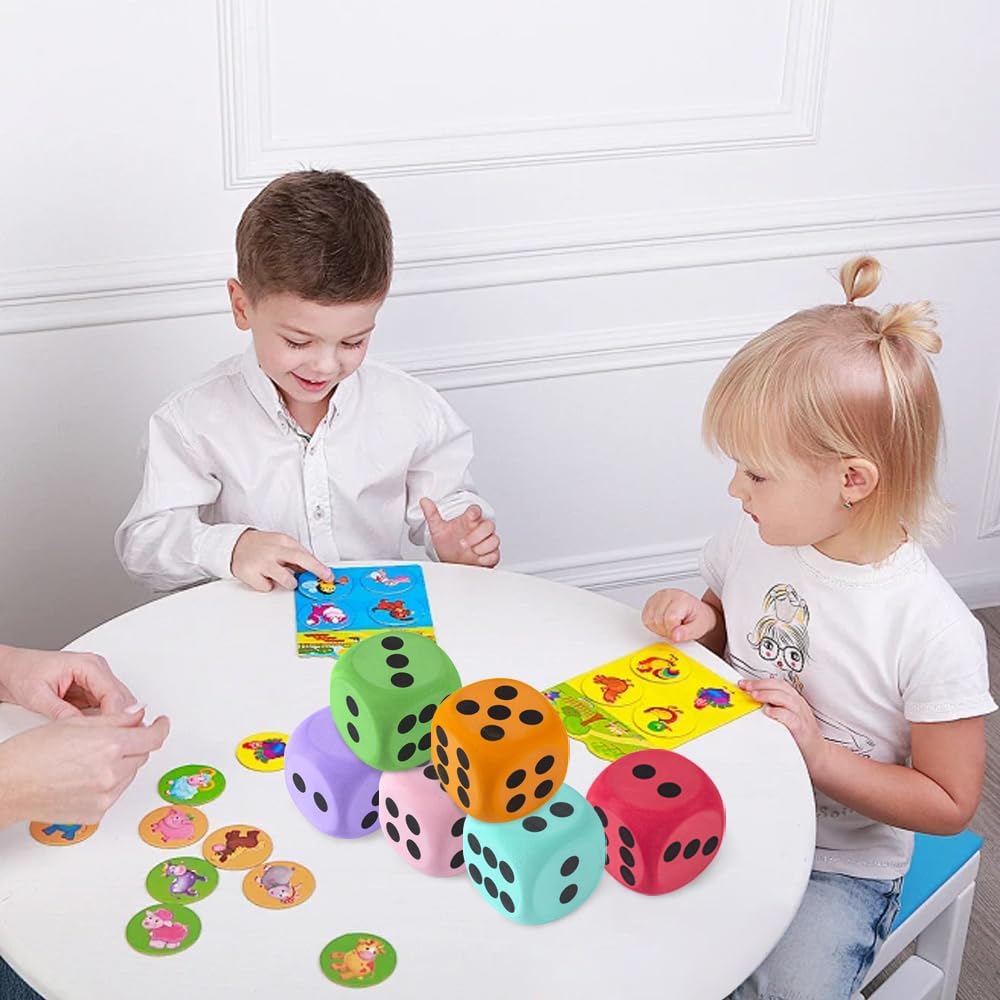 Yowget 6 piece large EVA foam dice, 3.15 inches each - view 4