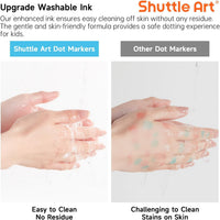 Shuttle Art Dot Markers, 10 Colors Washable Markers for Toddlers - 20 Colors / 40 - image 2