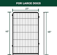 FXW Homeplus Unleashed Indoor Dog Playpen - Stress-Free and Safe Play, Heavy Duty 45 Inch 2 Wire Panels Dog Pen for Large Dogs, Black│Patented