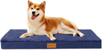Patas Lague Orthopedic Large Dog Bed Washable Pet Sofa Mat 36''X24'' - 36"L x 24"W x 3.5"Th / Navy Blue