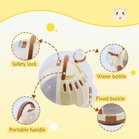 Hamster Carrier Cage Portable Cages Small Animals Carry Travel Case - 【Brown】 - image 3